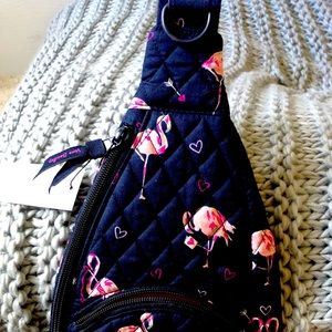 Vera Bradley Flirty Flamingo Compact Sling bag